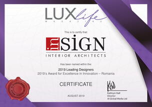 inSIGN by Noblesse Group International a primit premiul pentru excelență în inovație în design interior