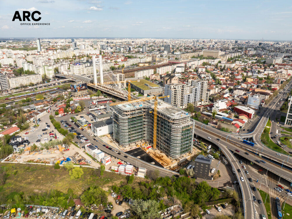 PPF Real Estate finalizează ultimul etaj al ARC Office, o clădire de birouri 100% electrică din București